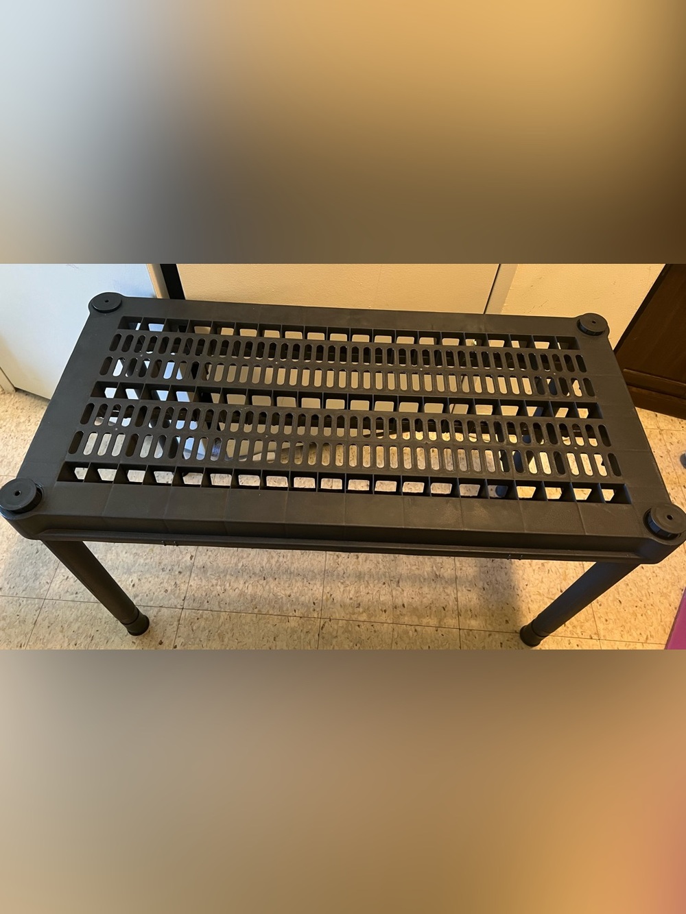 Black Plastic Table-35" x 17" x 21.5"